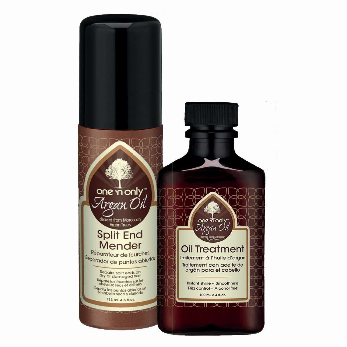 One N Only Dynamic Duo Split End Mender 4Oz  Free Oil Treatment 3.4Oz