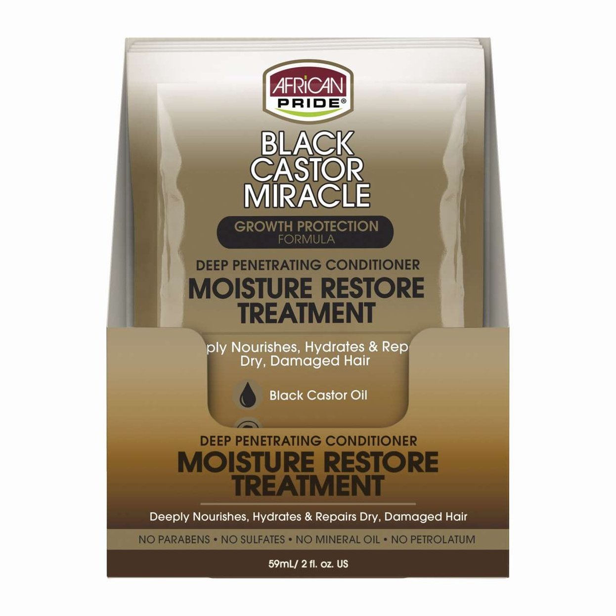 African Pride Black Castor Miracle Moisture Restore Treatment