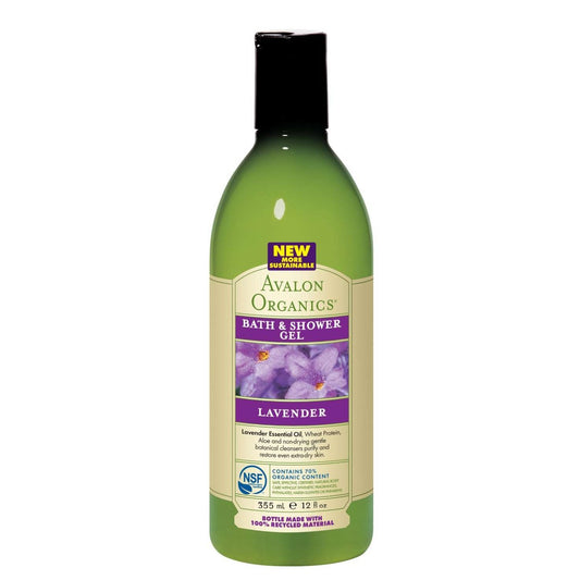 Avalon Organics Lavender Bath  Shower Gel  12 Oz