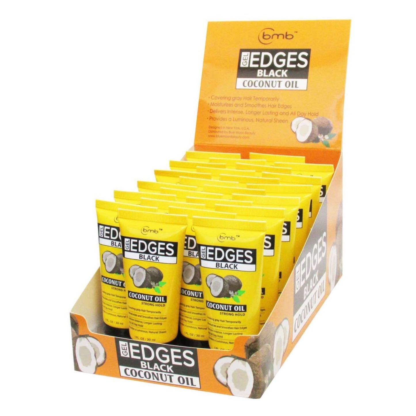 Bmb Edges Gel Aceite De Coco Color Negro