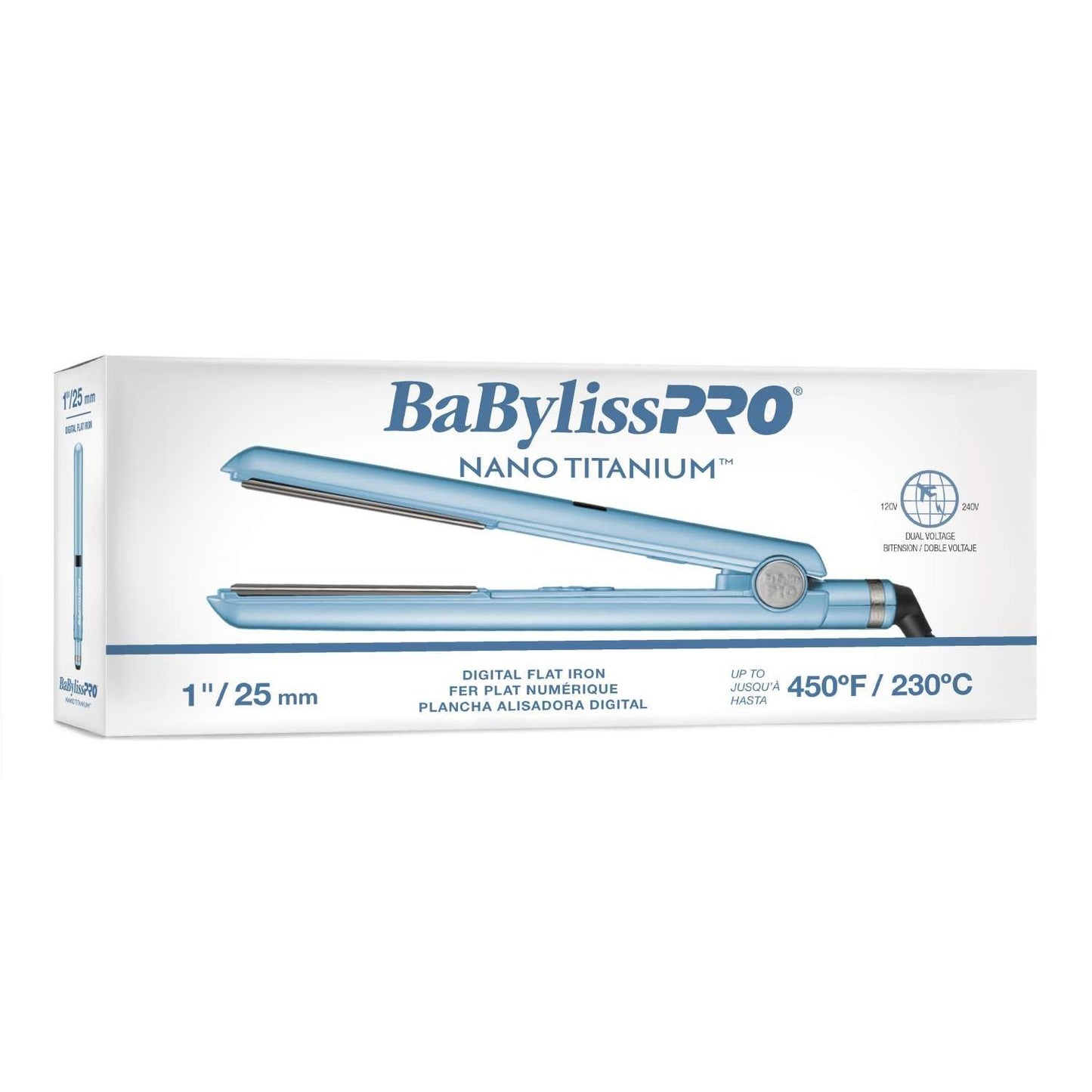 Plancha de pelo Babylisspro Nano Titanio Digital 1"