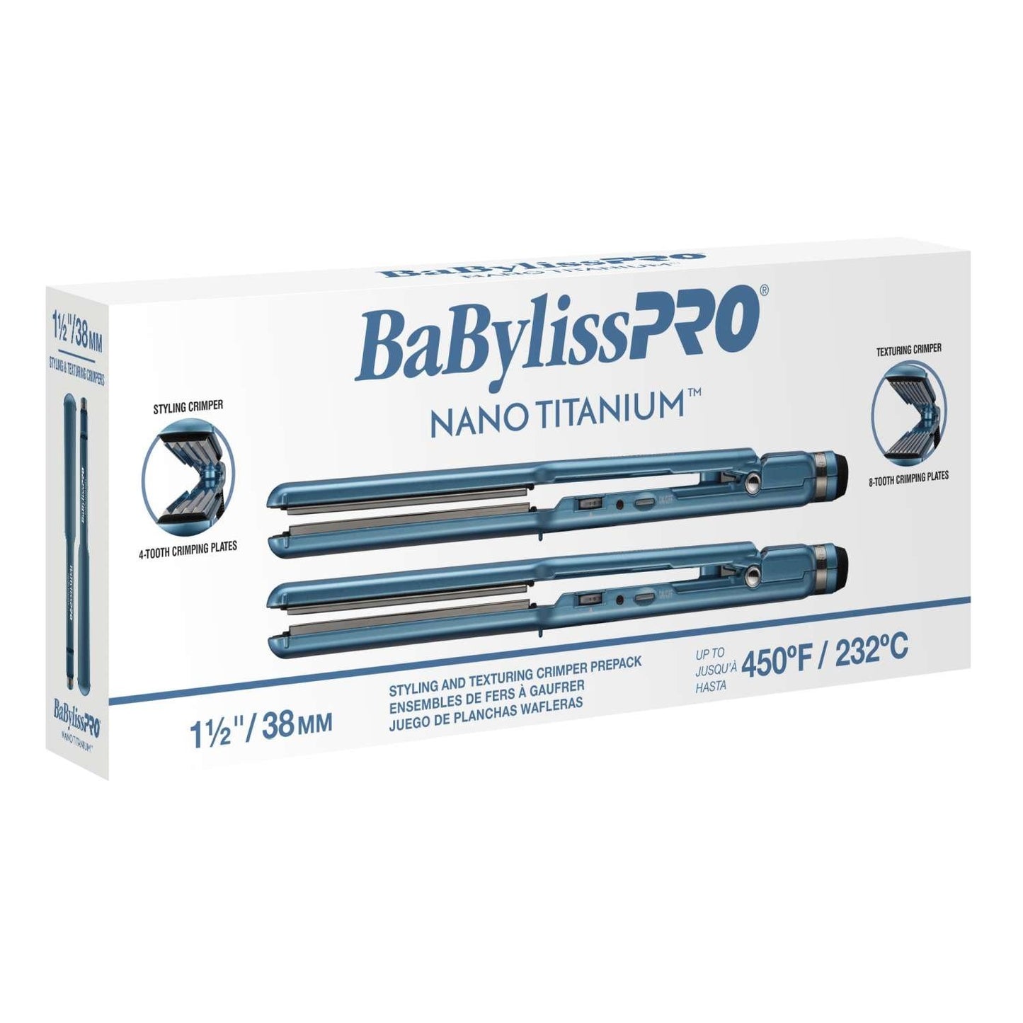 BabylissPro Nano Titanium Large & Small Crimper Combo Bundle