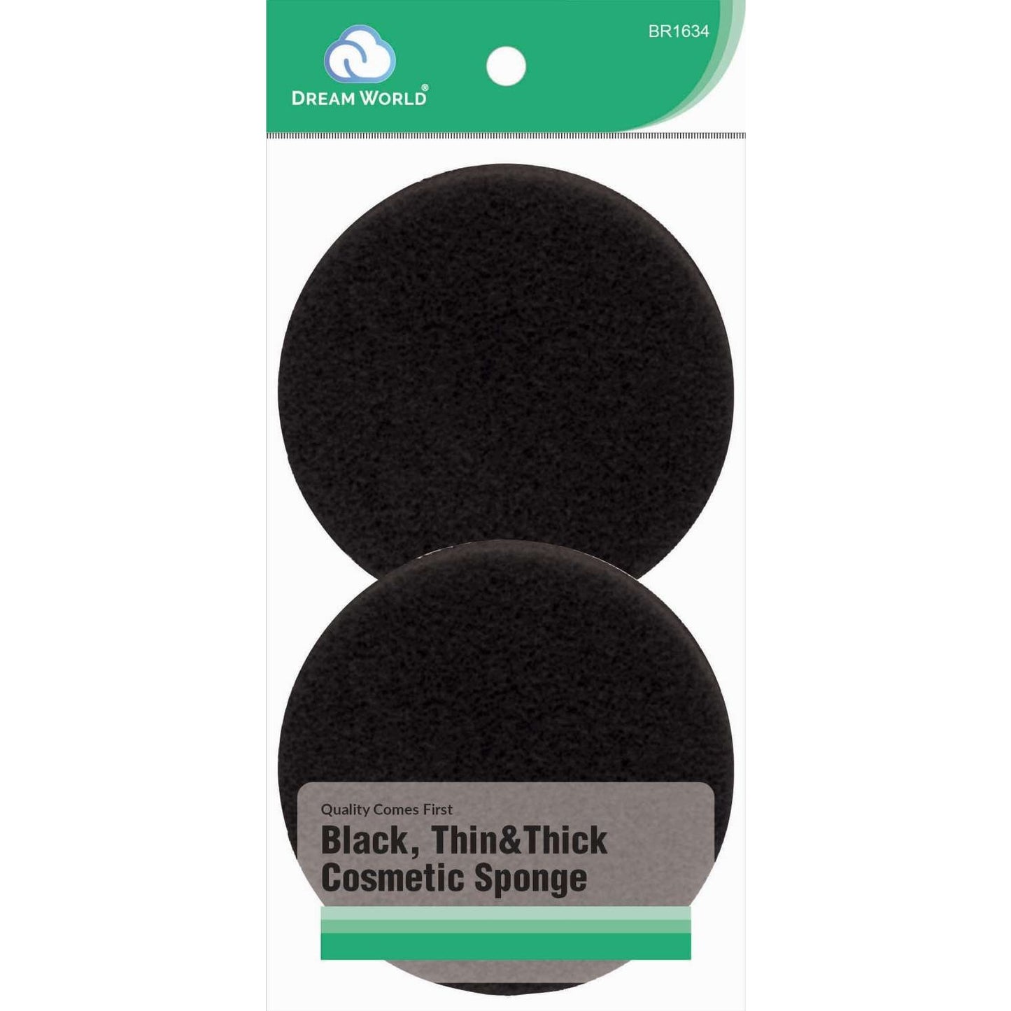 Brittny Cosmetic Sponge Rubber Black 2-Piece Pack