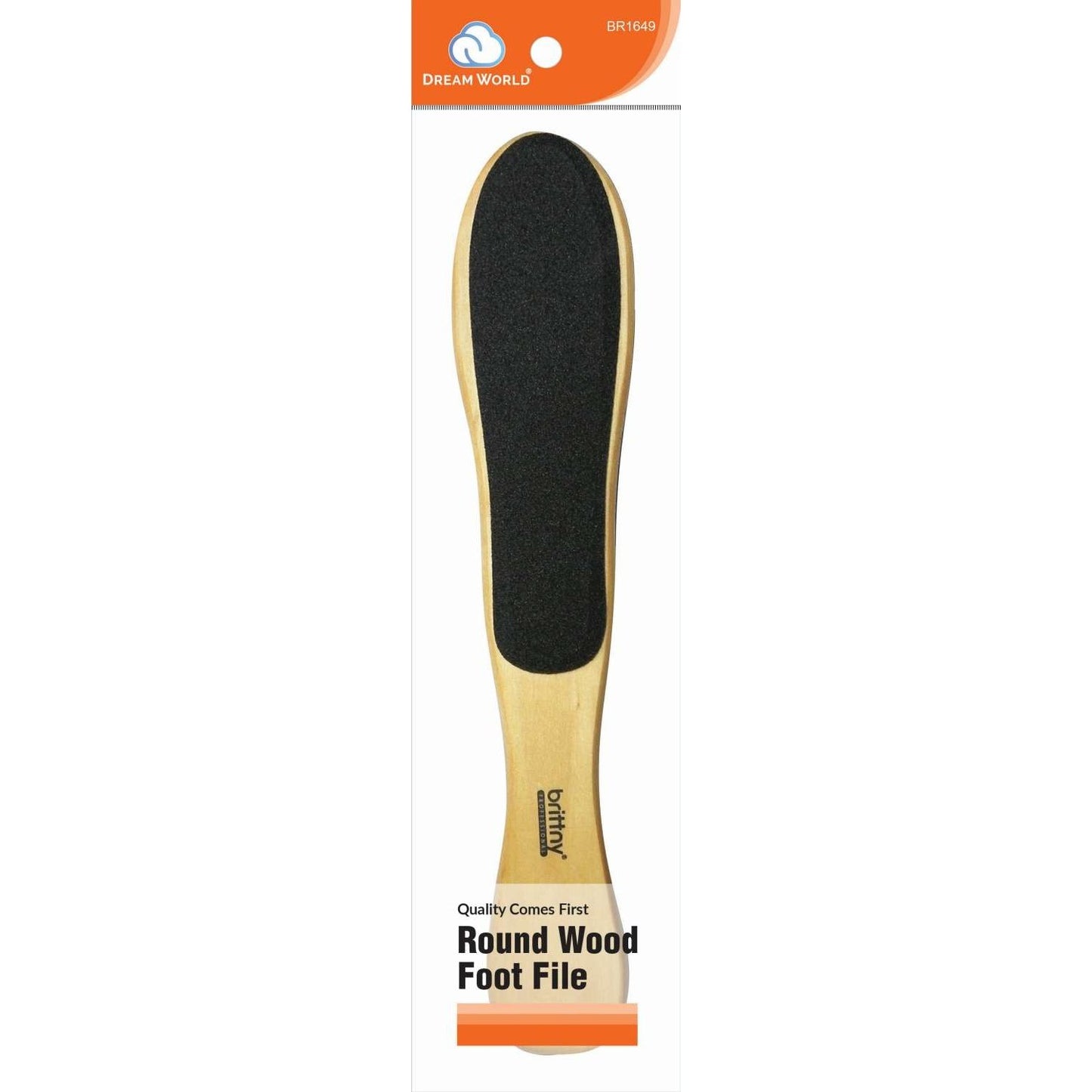 Brittny Foot File Round Wood Handle