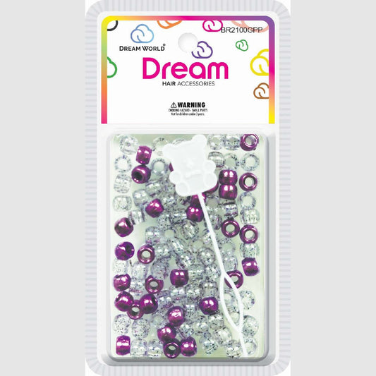 Chloe Bead 2100 Redondo Glitter Púrpura