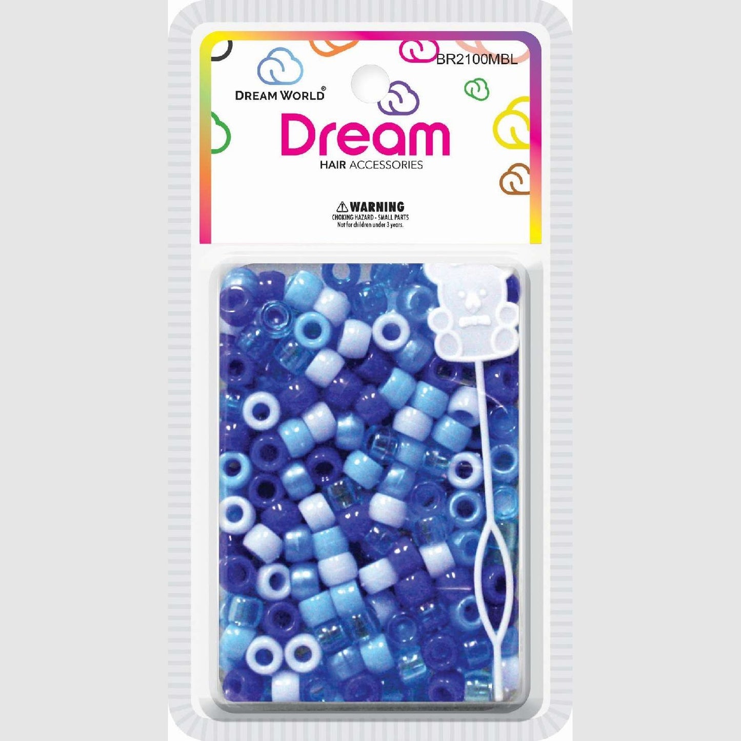 Chloe Bead Round 200 Mix Blue