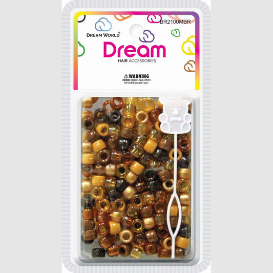 Chloe Bead Round 200 Mix Brown