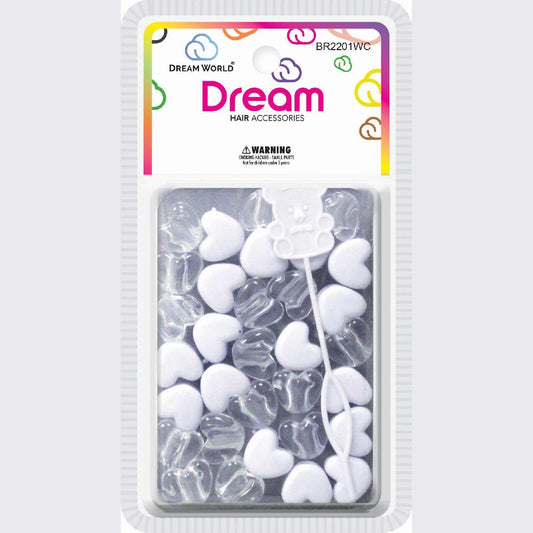 Chloe Bead Heart Big Whiteclear