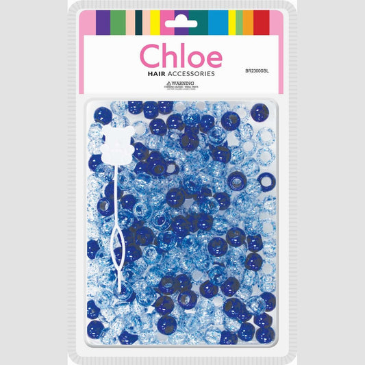 Chloe Bead 2300 Rnd Big Glitter Blue