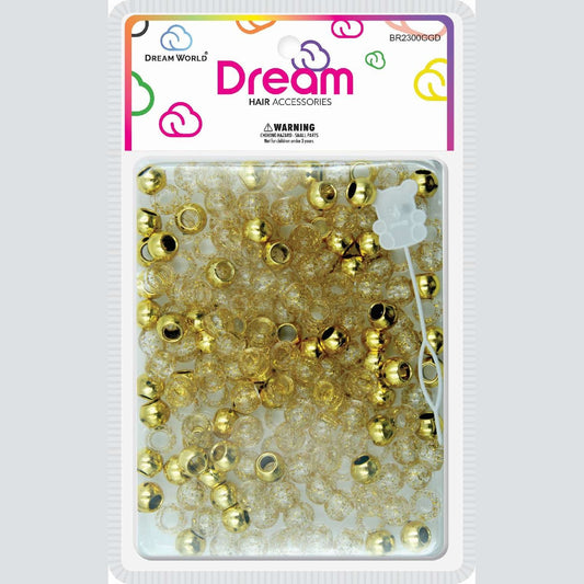 Chloe Bead 2300 Round  Glitter Gold Assort