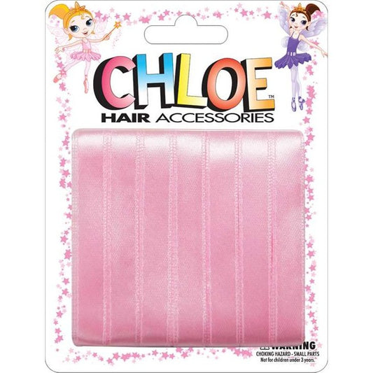 Chloe Hair Ribbon Light Pink 7Pc