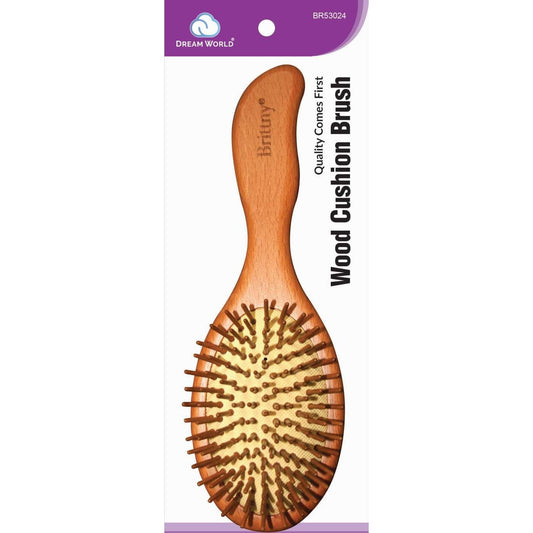 Brittny Wood Cushion Brush Oval