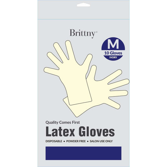 Guantes de látex Brittny paquete de 10 piezas medianos