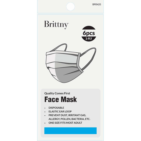 Brittny Face Mask Disposable 6Pcpack