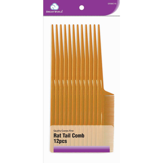 Brittny Bulk Rat Tail Comb  Bone