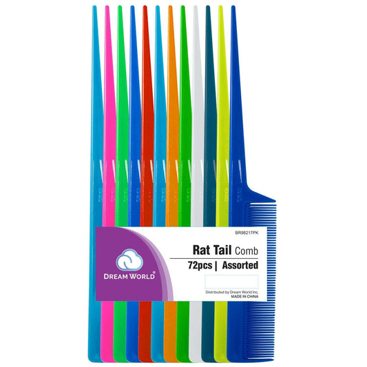 Brittny Bulk Rat Tail Comb 72-Piece Pack