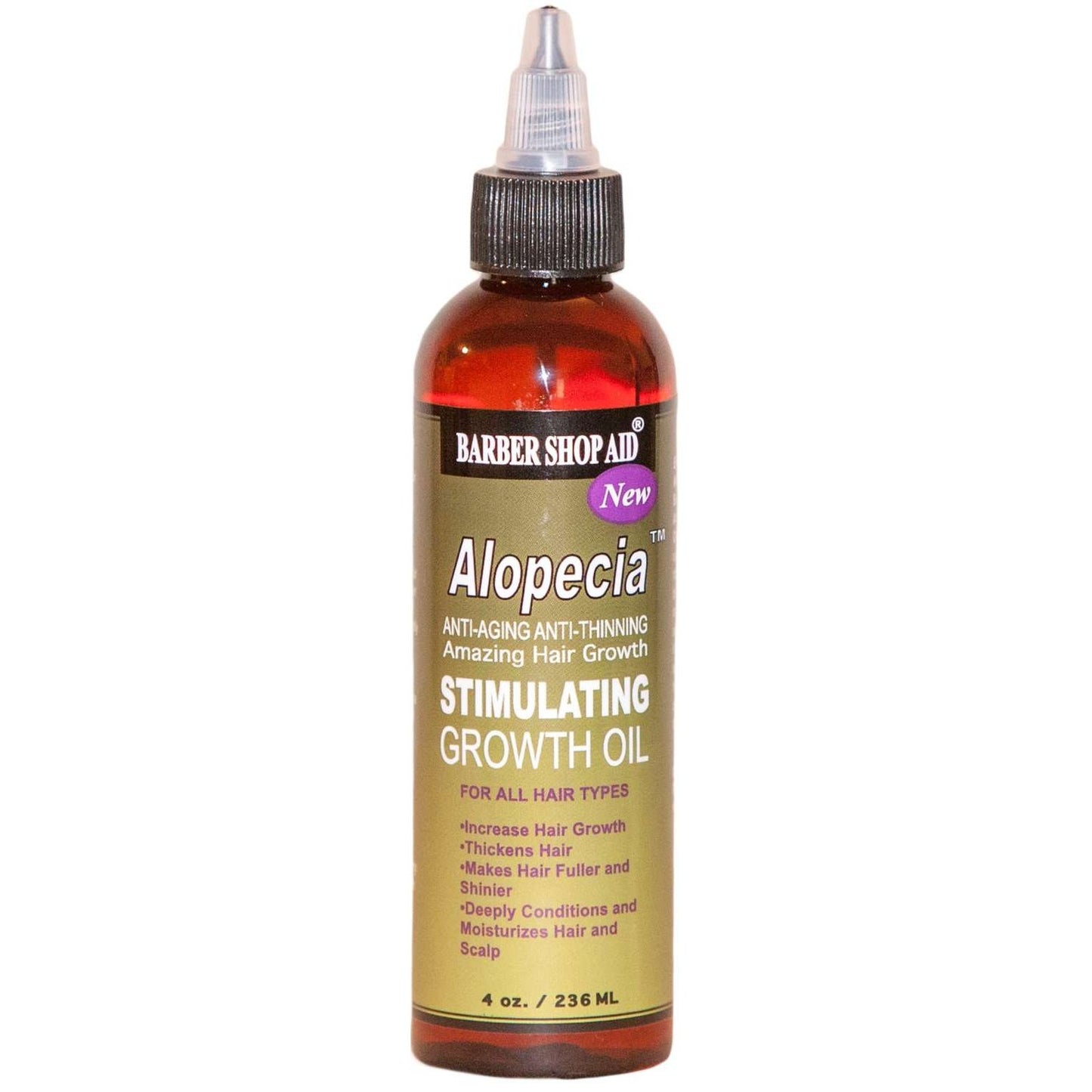 Barber Shop Aid Alopecia Aceite estimulante del crecimiento 4Oz