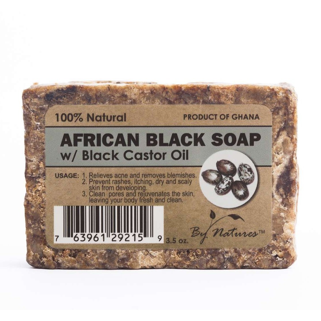 By Natures African Black Soap- Black Castor