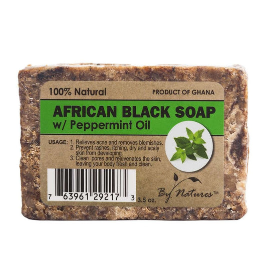 By Natures African Black Soap- Peppermint