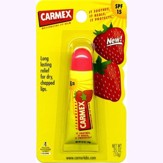 Carmex Daily Care Strawberry Flavor With Spf 15 Blister Pack Squeeze Tube