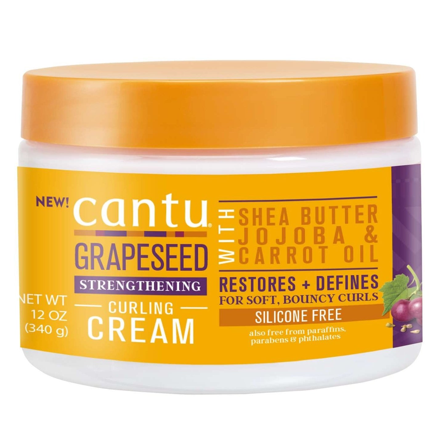 Crema rizadora fortalecedora de semilla de uva Cantu