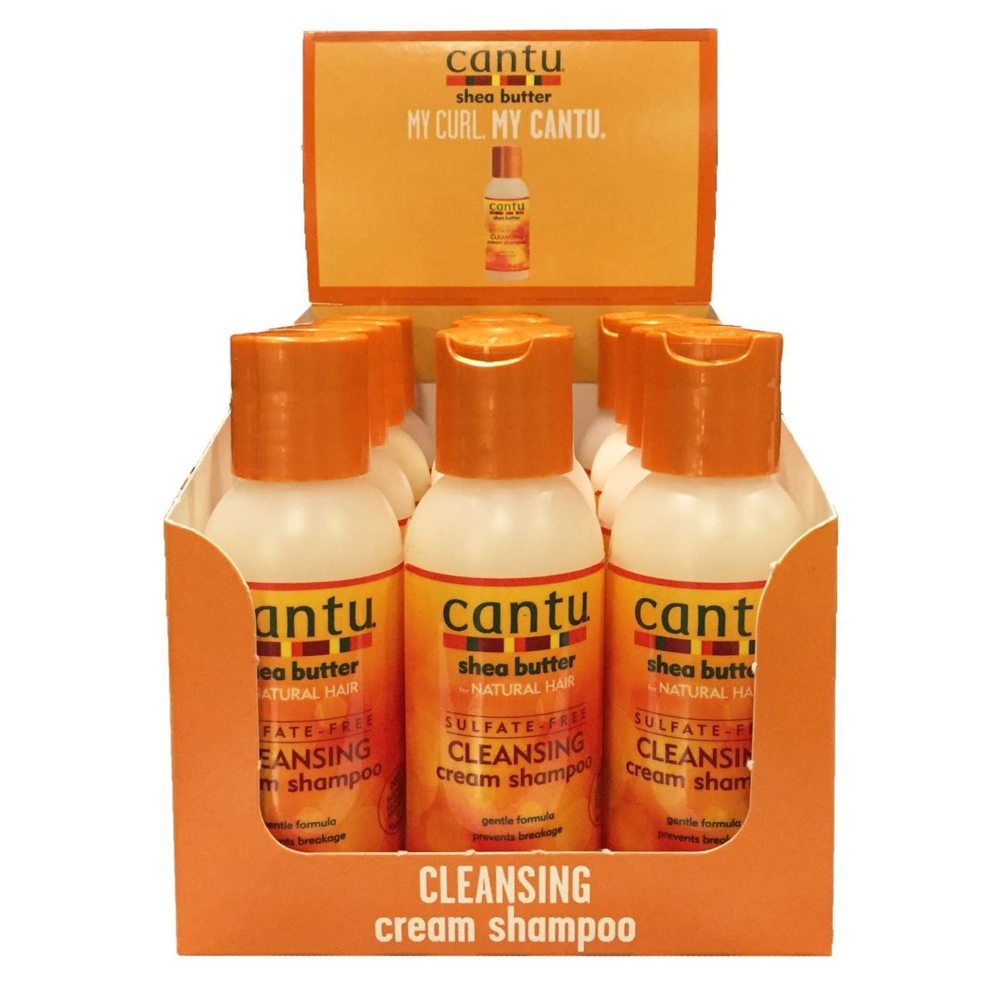 Champú para cabello natural con manteca de karité Cantu, pantalla de 12 piezas (2 oz.)