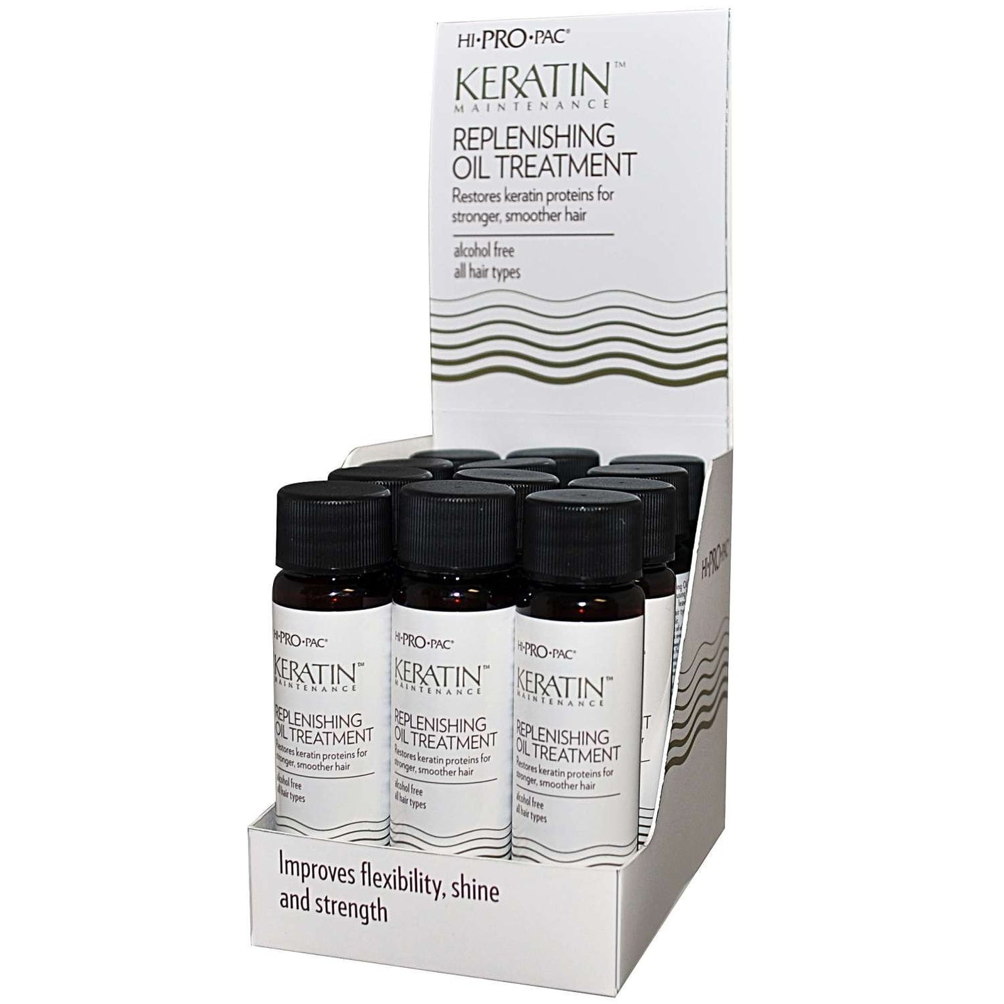 Hi-Pro-Pac Keratin Replenishing Oil Treatment  12-Piece Display  1Oz