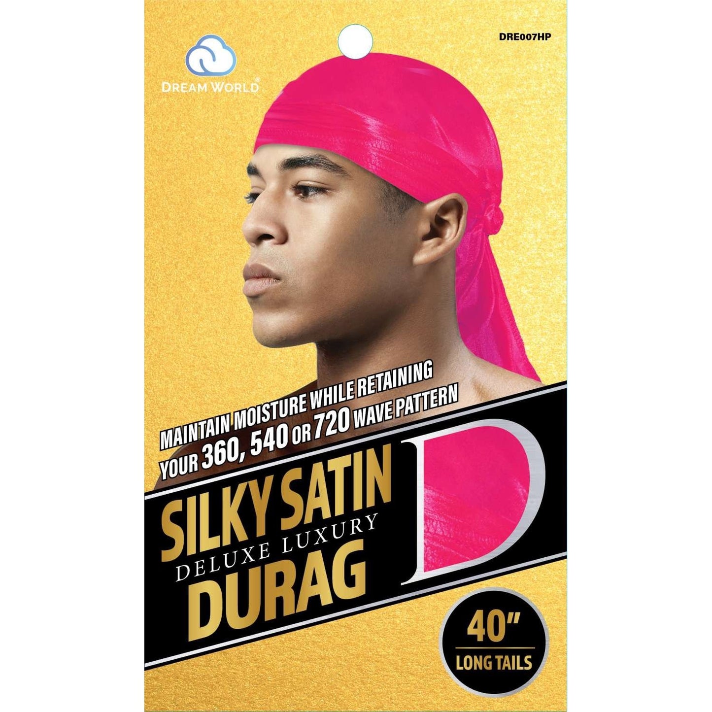 Dream Men Durag Smooththick Hot Pink
