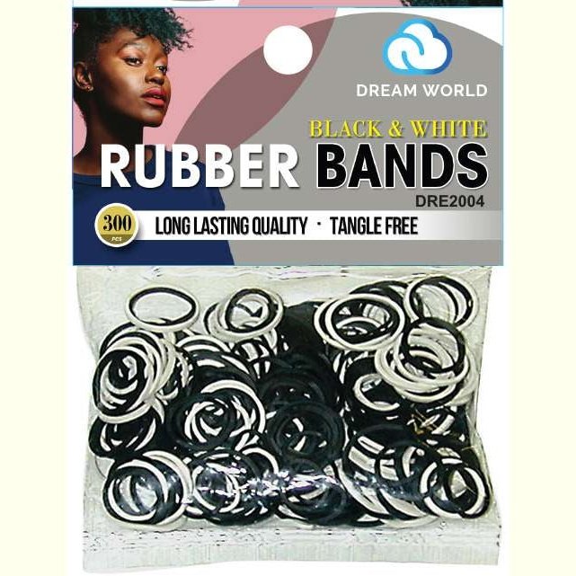 Dream Rubber Bands 300Ct  Blackwhite