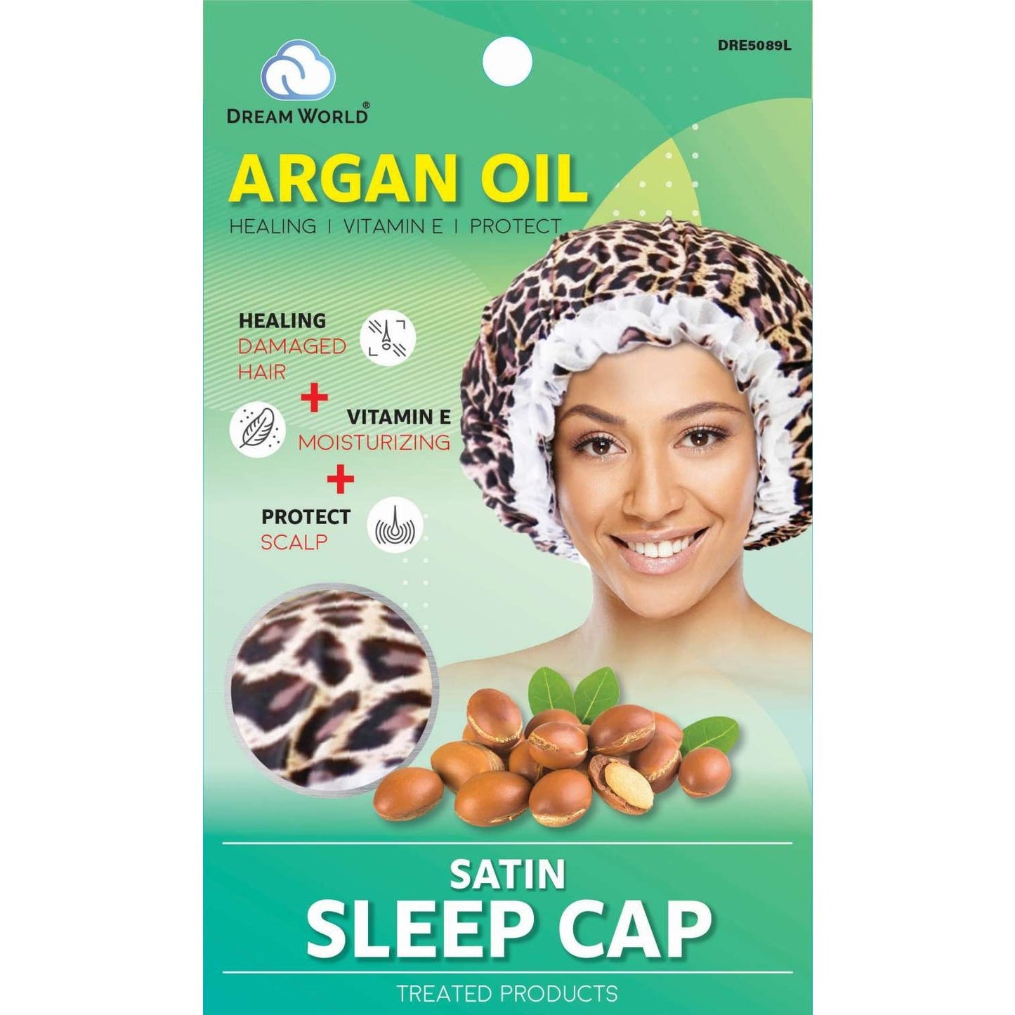 Gorro de dormir de satén con aceite de argán Dream