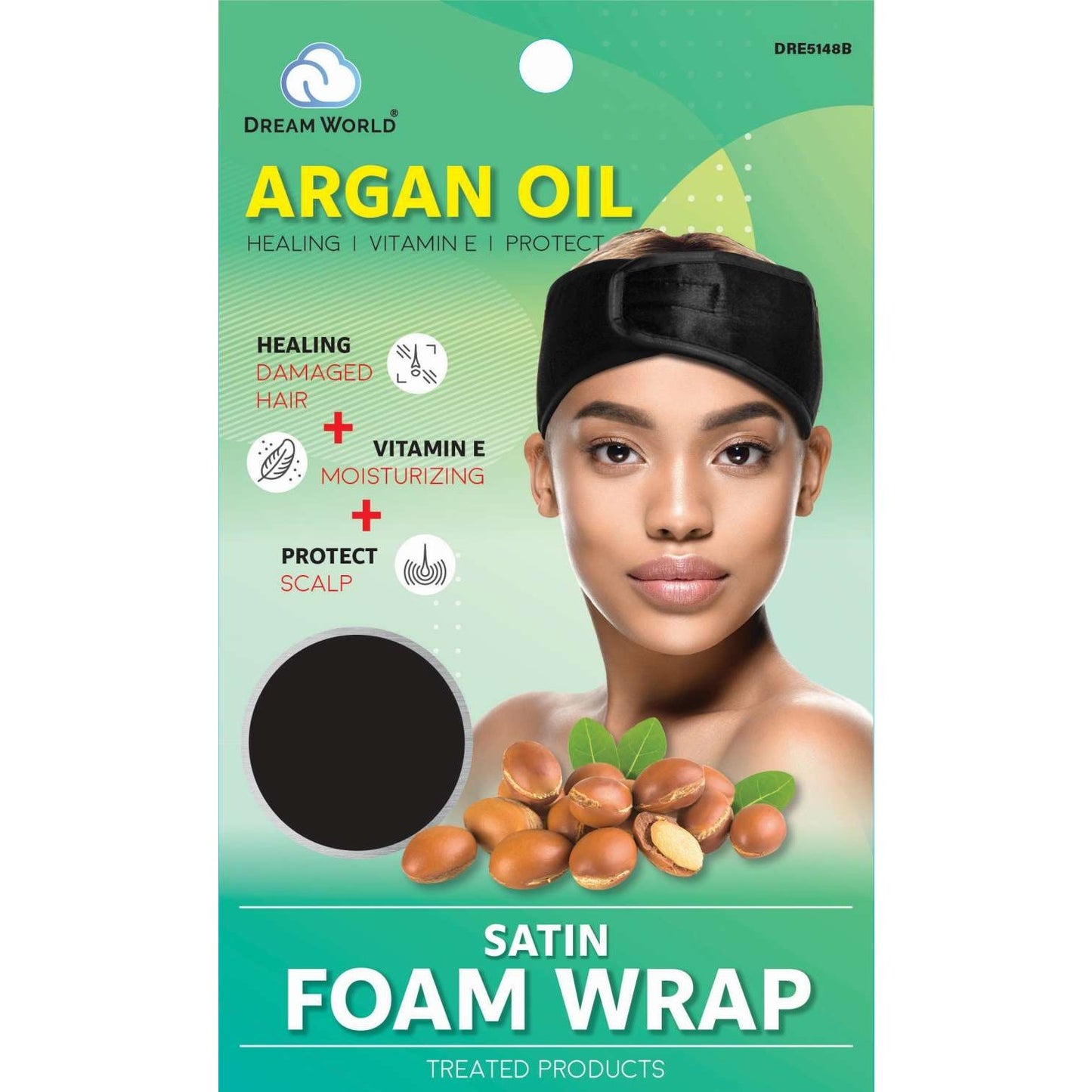 Dream Argan Oil Satin Foam Wrap Velcro