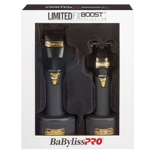 Babyliss Fx Boost Plus Limited Collection Juego de base de carga para recortadora Clipper negra