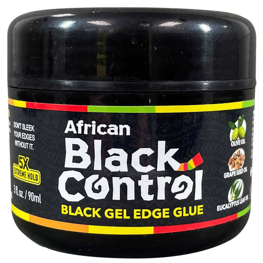 African Black Control Black Gel Edge Glue