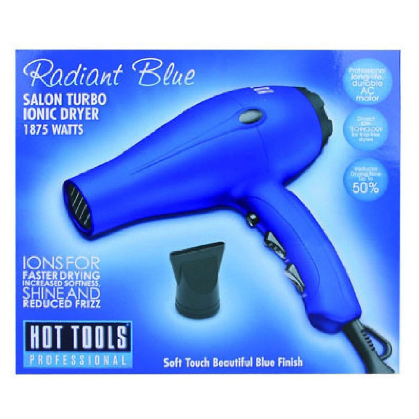 Hot Tools Titanio Radiante Azul Salón Turbo Iónico Cryer 1875W