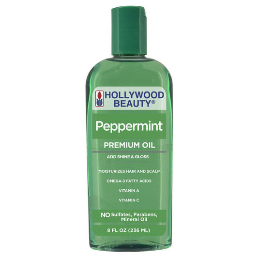 Aceite de menta Hollywood Beauty, 8 onzas