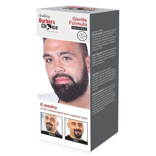 Barbers Choice Barba Bigote Color Kit de 3 Aplicaciones Marrón Natural