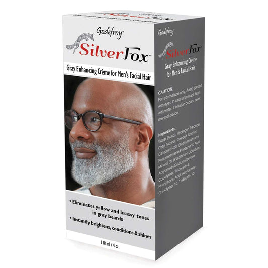 Godefroy Silver Fox Crema potenciadora de grises para el vello facial de los hombres, 3 onzas