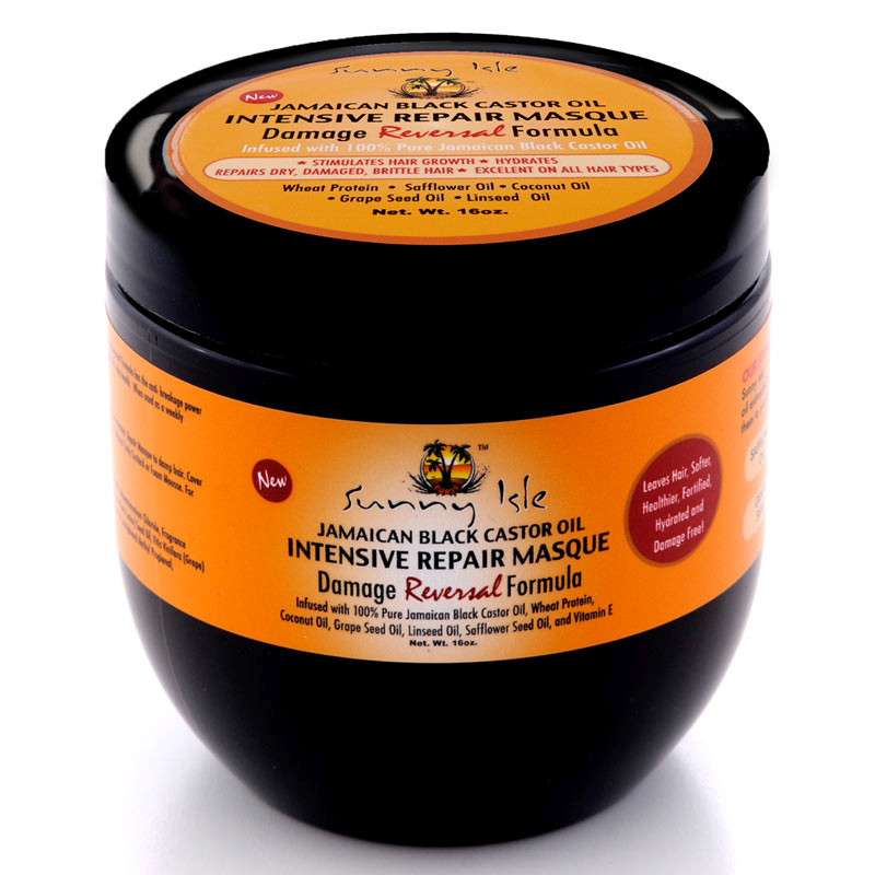 Mascarilla reparadora intensiva con aceite de ricino negro jamaicano Sunny Isle