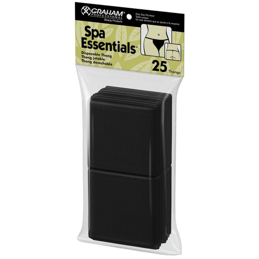 Spa Essentials Thongs Black