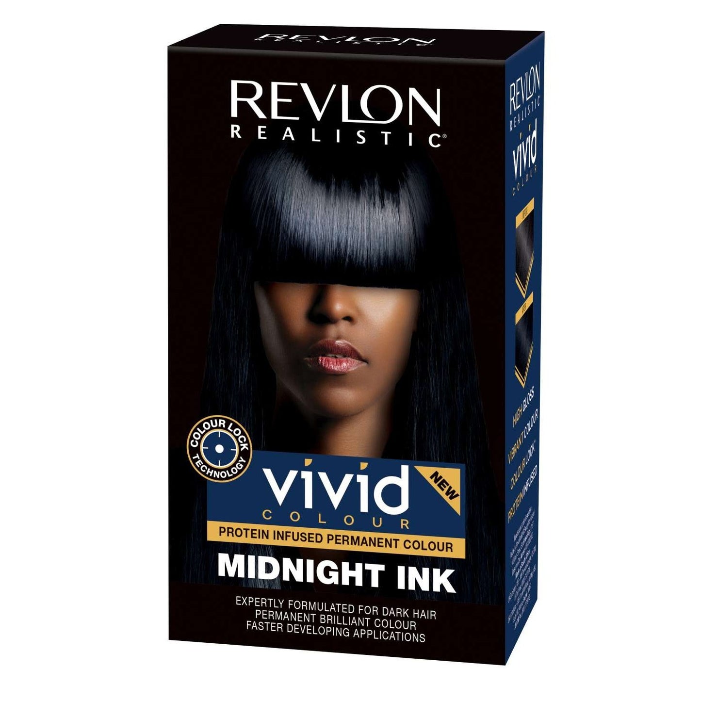 Tinta de medianoche de color permanente con infusión de proteína de color realista realista de Revlon