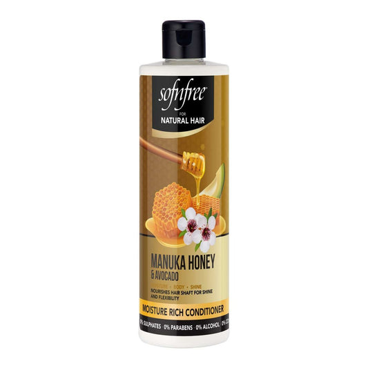 Sofnfree For Natural Hair Acondicionador rico en humedad, miel de manuka y aguacate