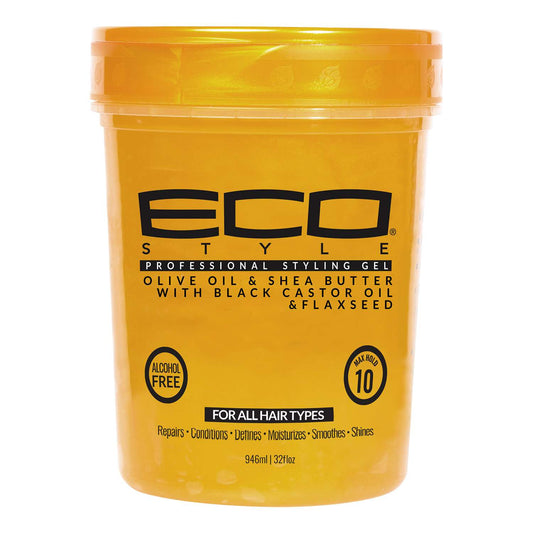 Eco Styler Gel de peinado Aceite de oliva Manteca de karité Aceite de ricino negro Semillas de lino