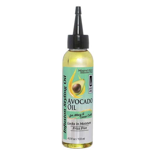 Doo Gro Infusion Styling Oil aceite de aguacate para rizos ondulados y sueltos