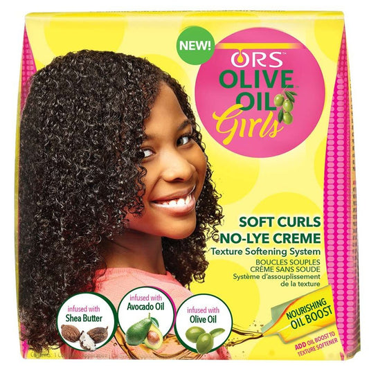 Ors Olive Oil Girls Soft Curls Sistema suavizante de textura en crema sin lejía