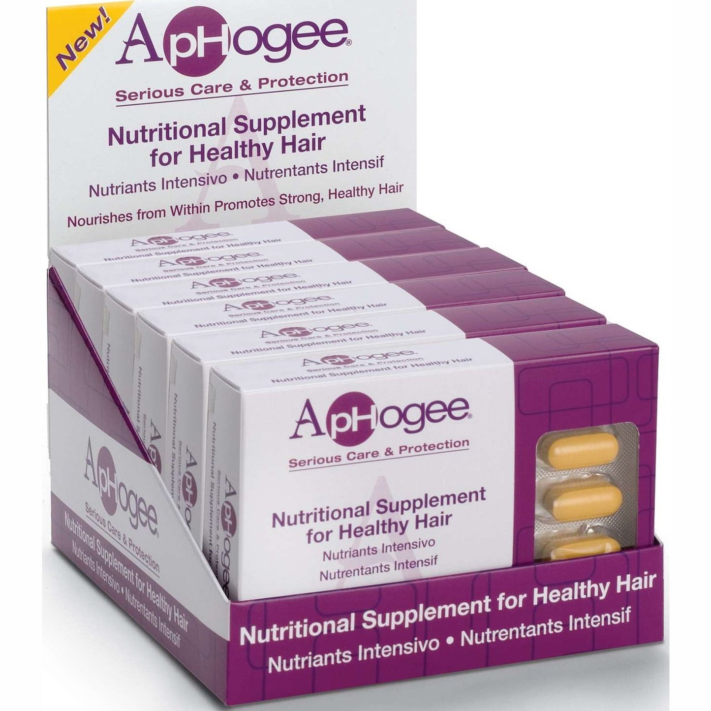 Suplemento nutricional Aphogee para un cabello sano