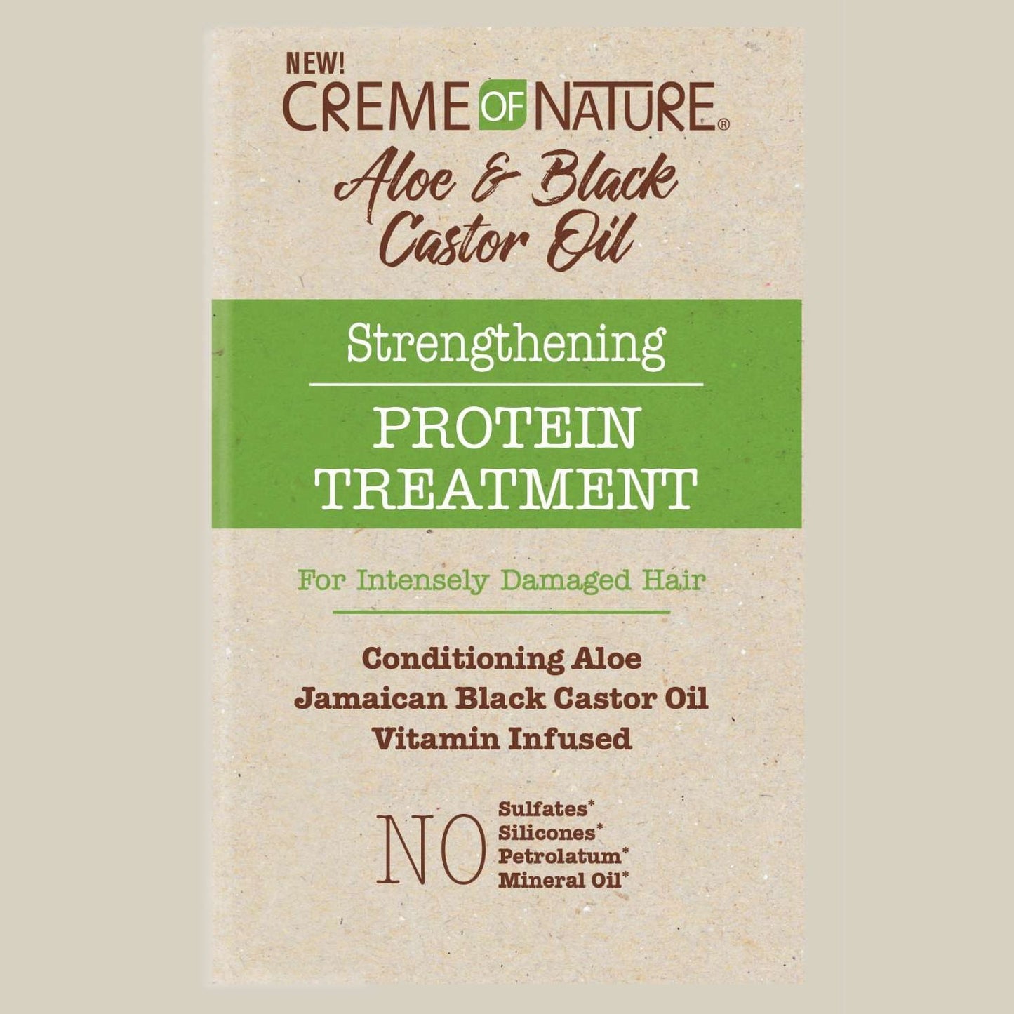 Creme Of Nature Tratamiento de proteína de aceite de ricino negro de aloe