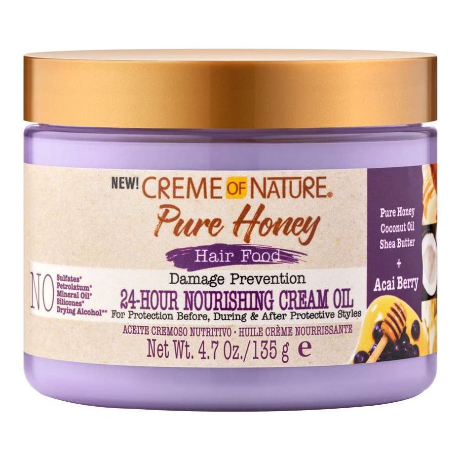 Creme Of Nature Pure Honey Hair Food 24 Hr Nourishing Cream Oil