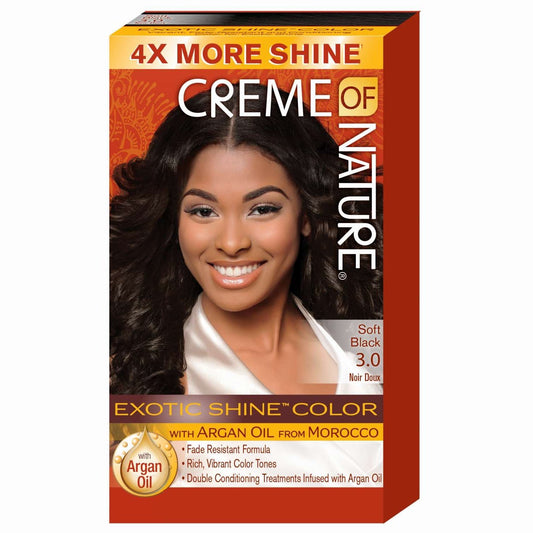 Creme Of Nature Color De Cabello En Gel Exótico 03.00 Negro Suave