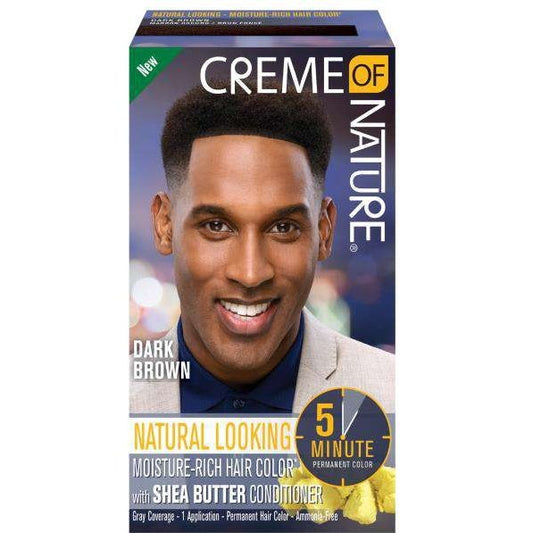 Creme Of Nature Color de cabello líquido para hombres 5 Castaño oscuro