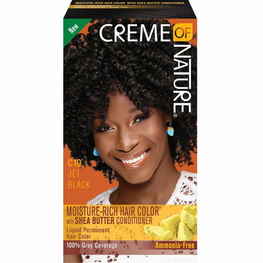 Creme Of Nature Tinte Líquido Para El Cabello 10 Negro Azabache